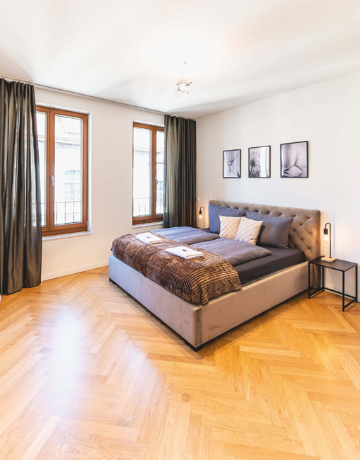 Schlafzimmer Ferienwohnung Dresden Landhausstrasse
