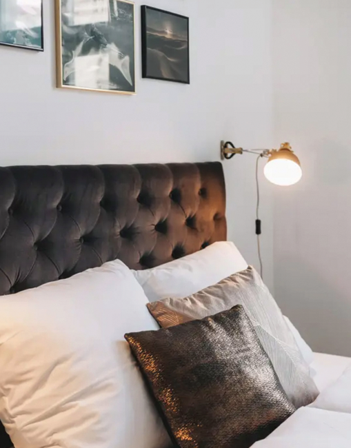 Stilvolles Schlafzimmer in der Ferienwohnung Jüdenhof Dresden Zentrum